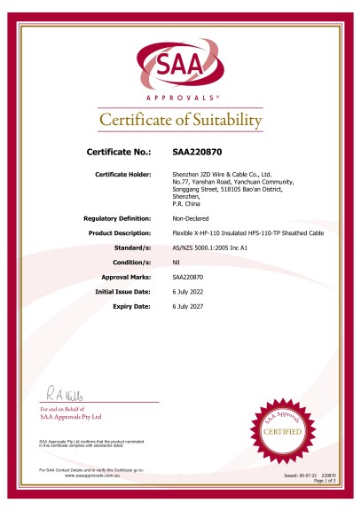 CU X-HF-110 HFS-110資質(zhì)證書(shū)